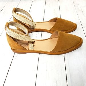 Lucky Brand Shoes Size 7.5M Atlyi Ballet Flats Tan Suede Leather
